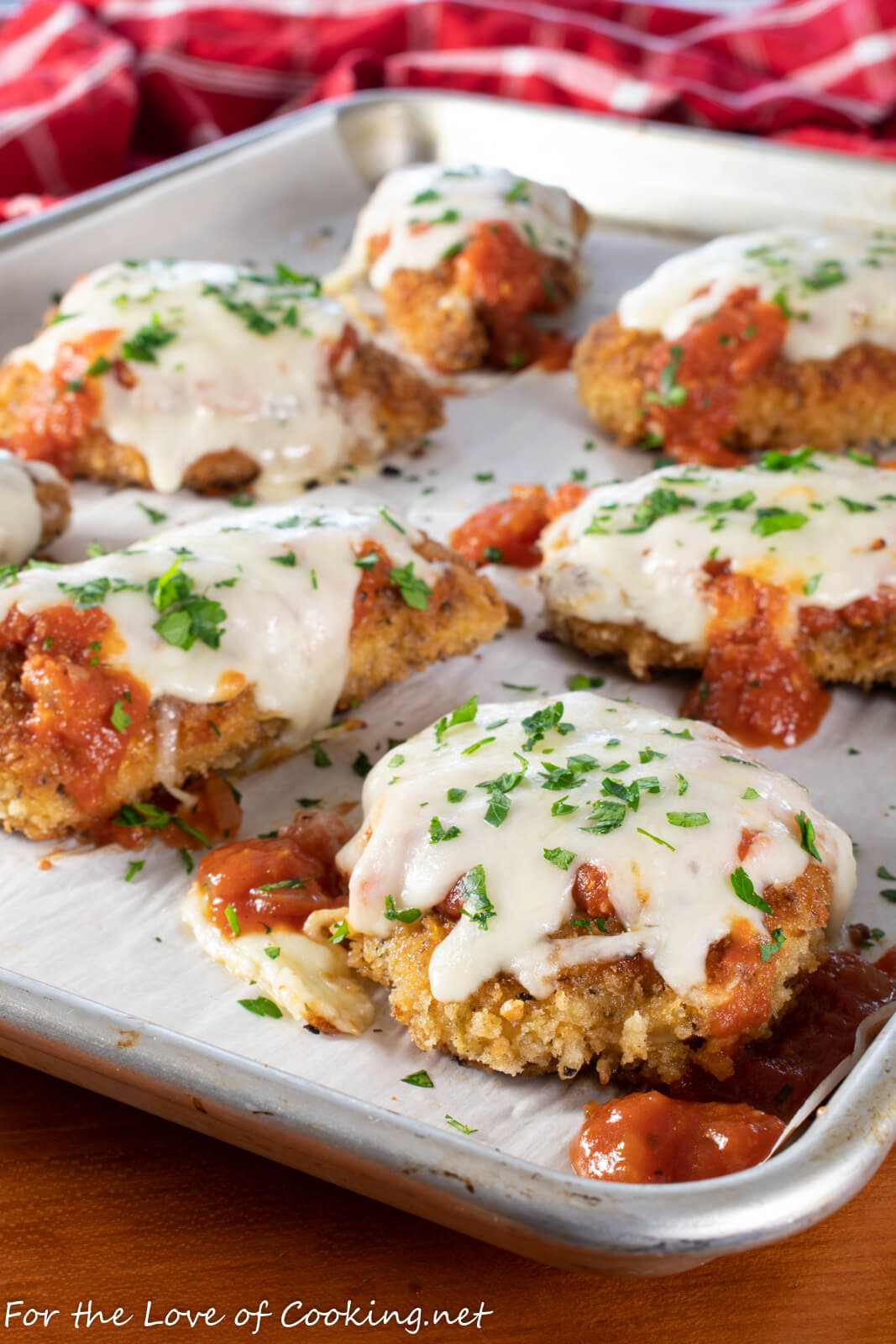 Crispy Chicken Parmesan | For the Love of Cooking