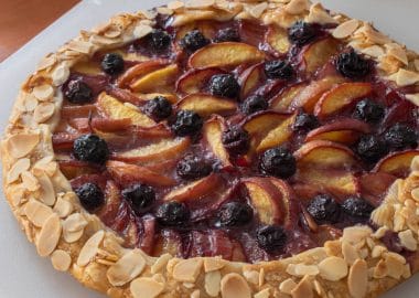 Peach and Blueberry Almond Galette