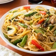 Sesame Noodles with Roasted Veggies