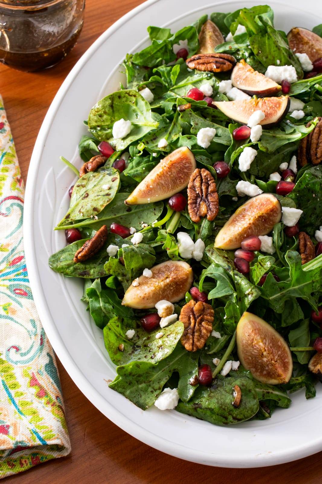 Fig and Goat Cheese Salad with a Balsamic Fig Vinaigrette