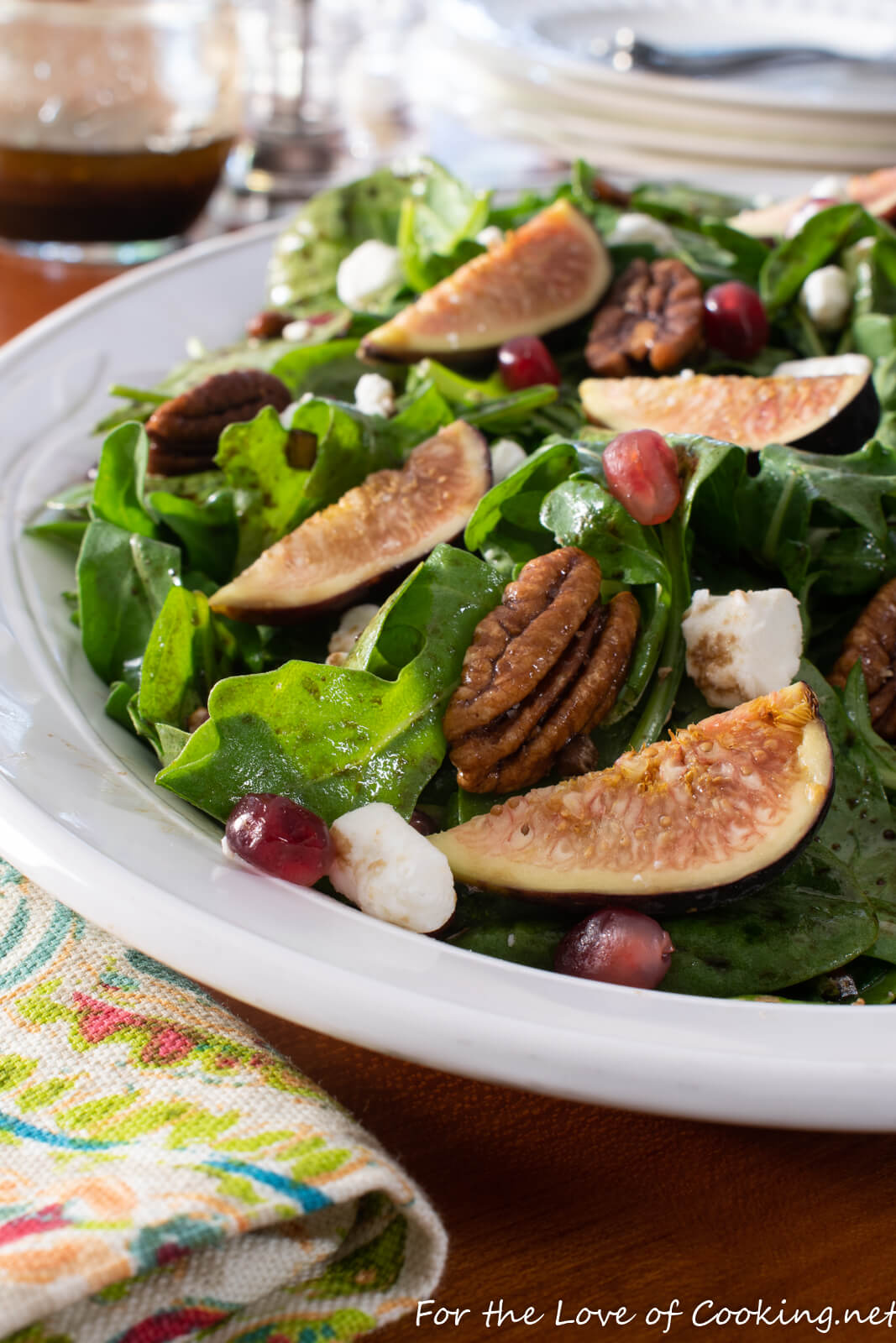 Fig and Goat Cheese Salad with a Balsamic Fig Vinaigrette