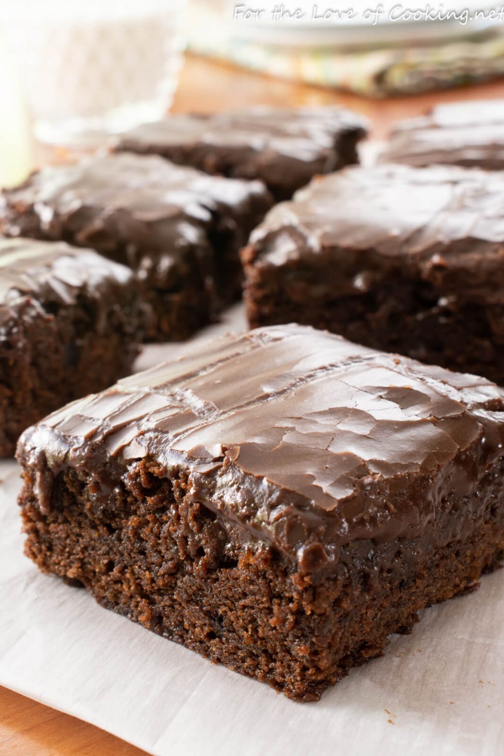 Chocolate Zucchini Brownies | For the Love of Cooking