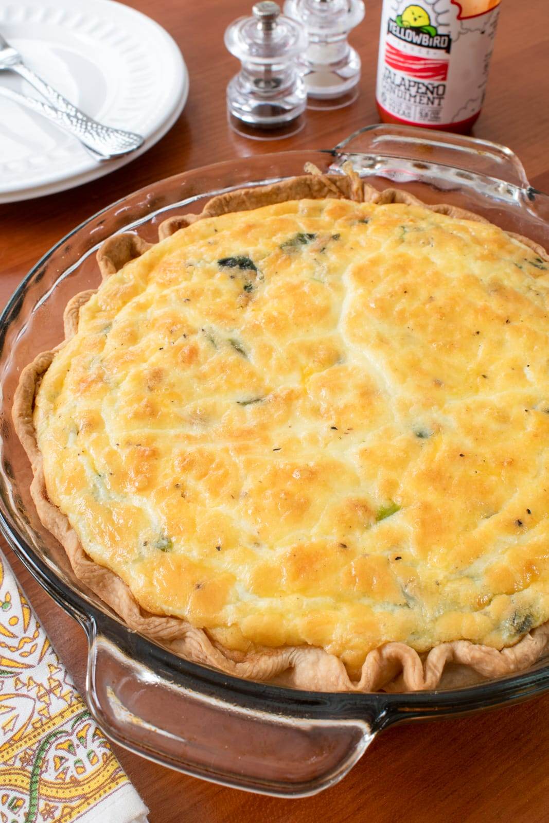 Green Chile Quiche