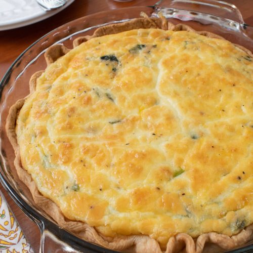 Green Chile Quiche | For the Love of Cooking