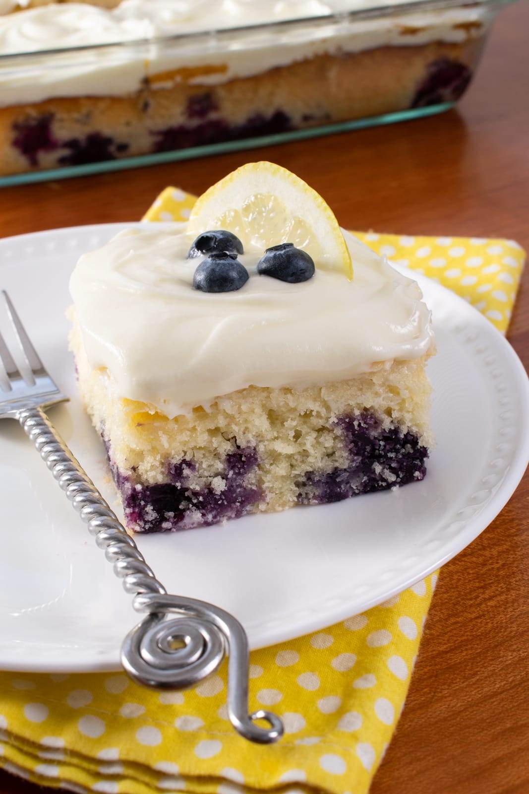 Lemon Blueberry Cake with Cream Cheese Frosting