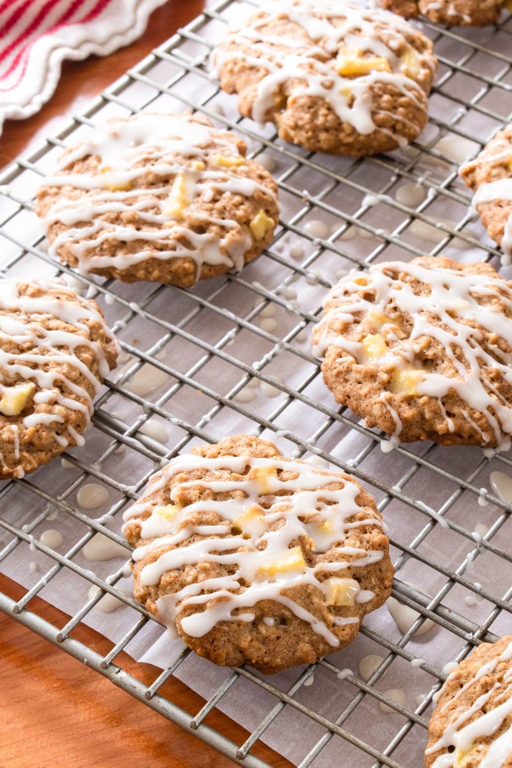 Apple Cinnamon Cookies with Maple Glaze