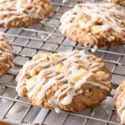 Apple Cinnamon Cookies with Maple Glaze