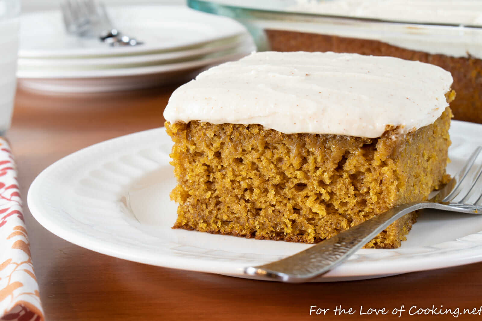 Pumpkin Cake with Brown Butter Maple Frosting