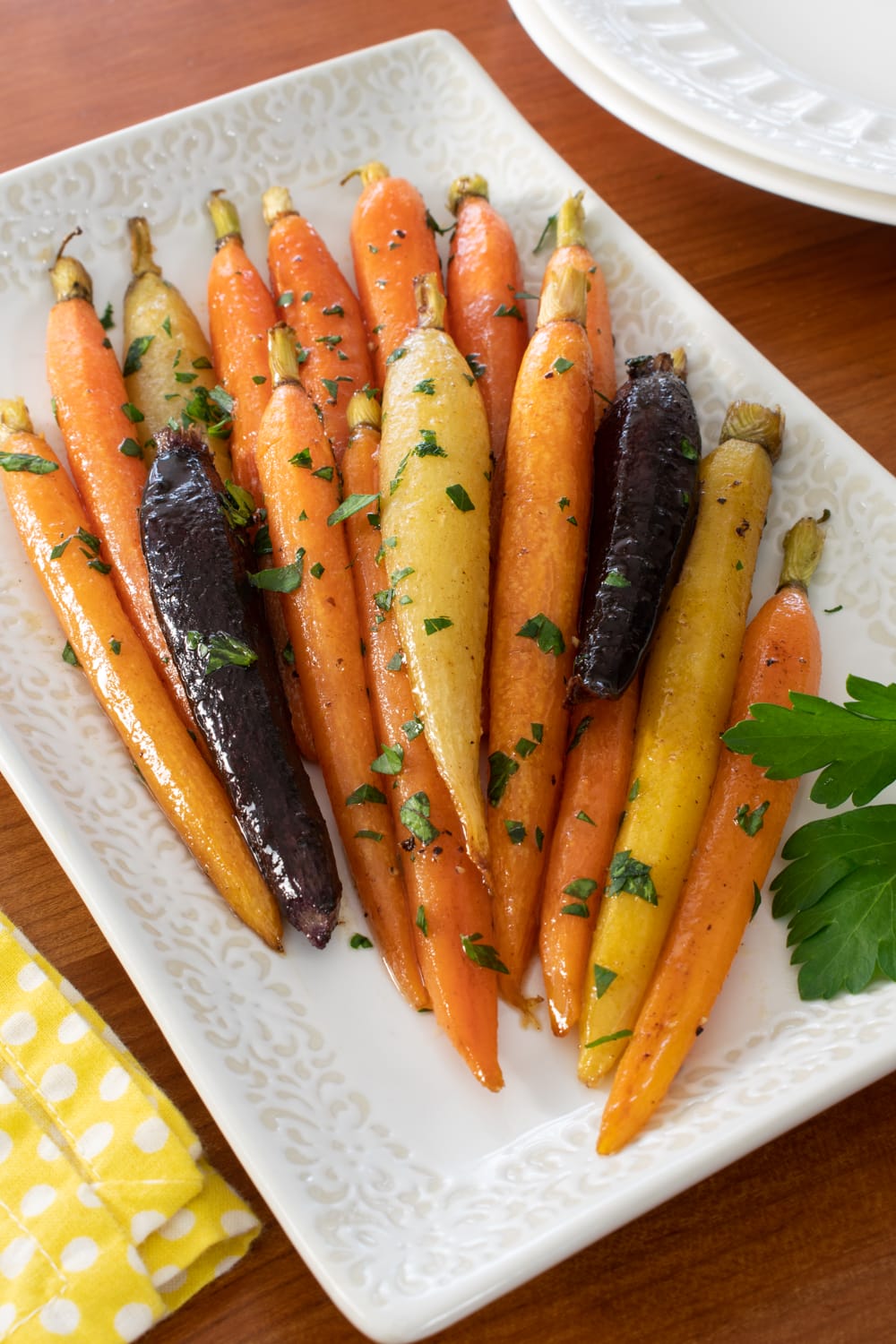 Brown Butter-Maple Glazed Heirloom Carrots