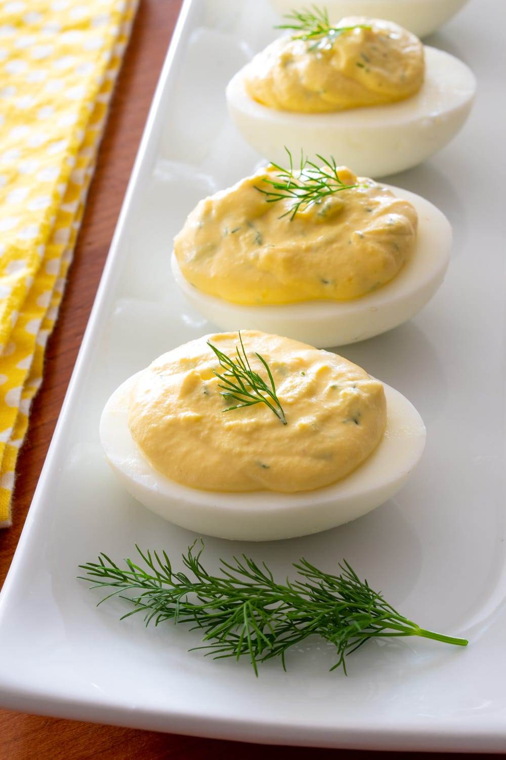 Deviled Eggs with Fresh Dill and Lemon