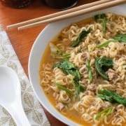 Spicy Pork Ramen with Bok Choy & Ginger