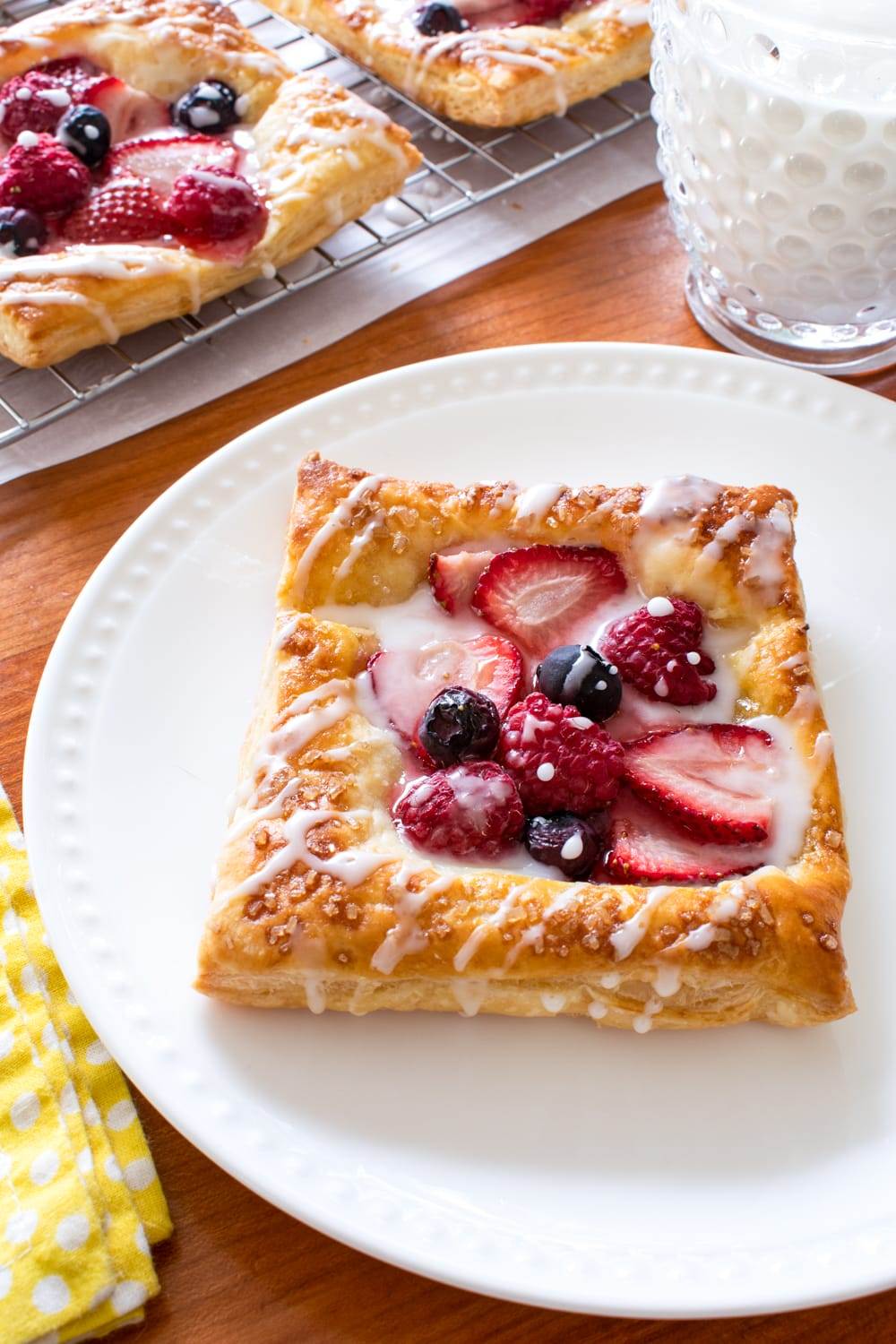 Glazed Triple Berry Tartlets