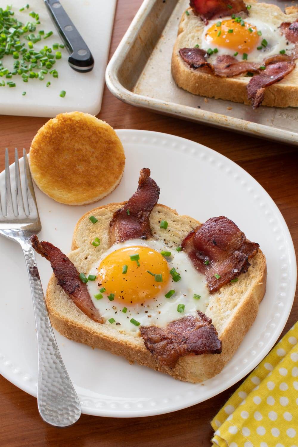 Sheet Pan Egg-in-a-Hole with Bacon