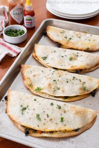 Baked Black Bean and Cheese Quesadillas