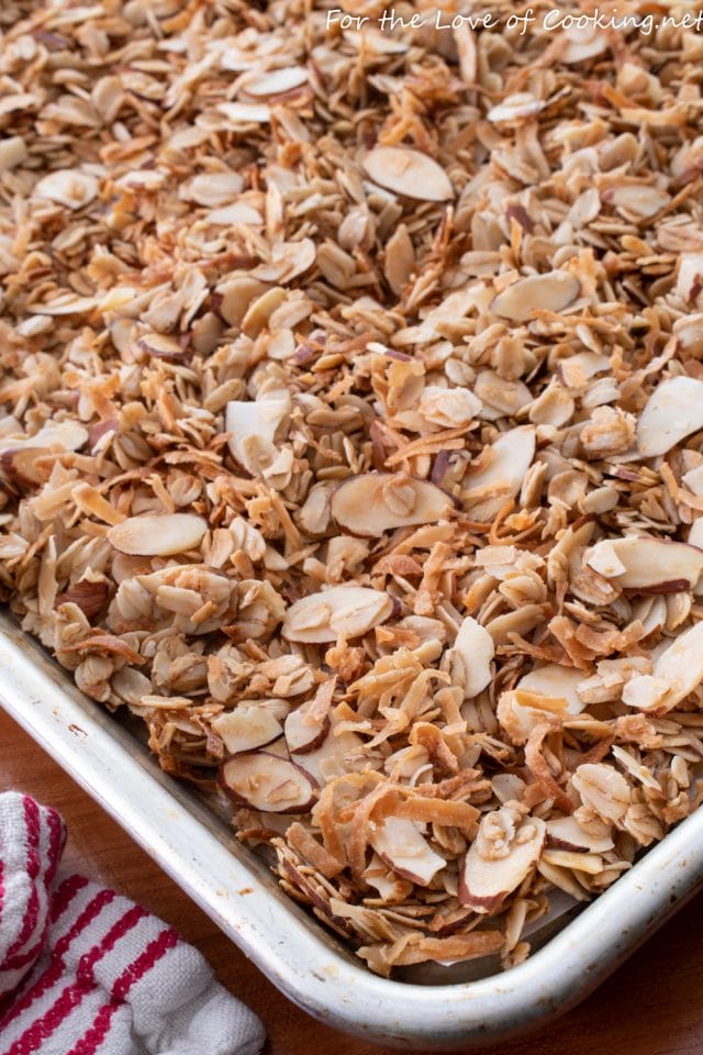 Coconut Almond Granola | For the Love of Cooking