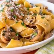 Garlic Mushroom Pappardelle