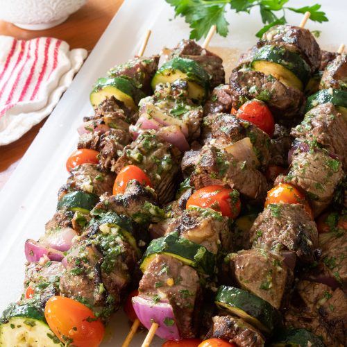 Steak Kebabs With Chimichurri 