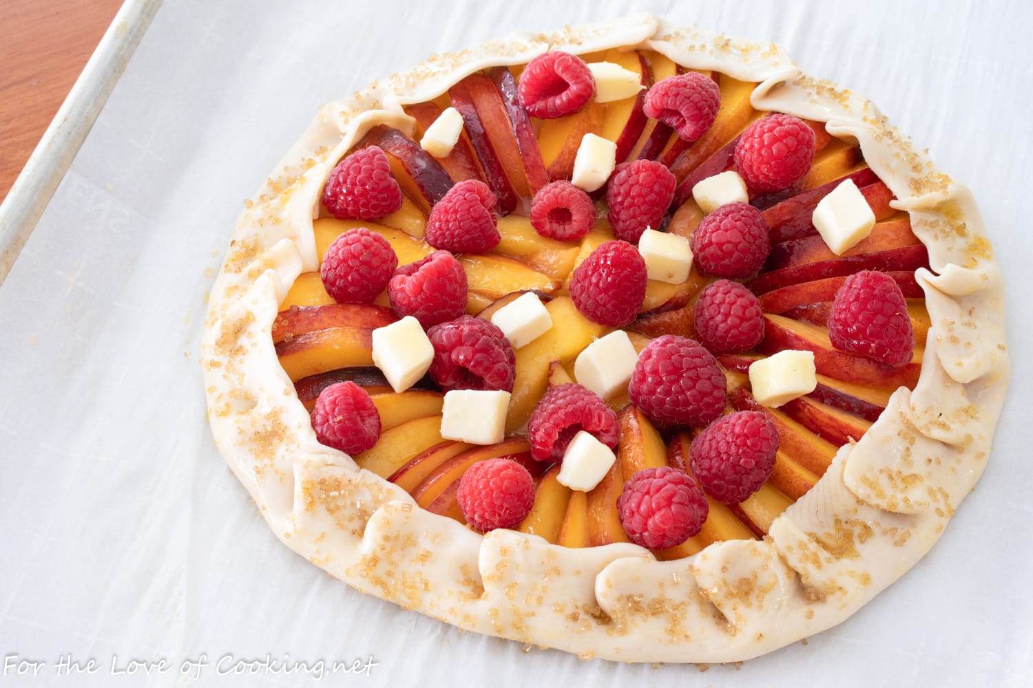 Nectarine and Raspberry Galette