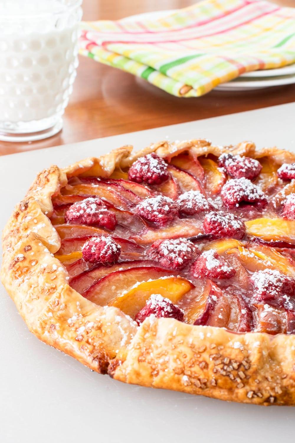 Nectarine and Raspberry Galette