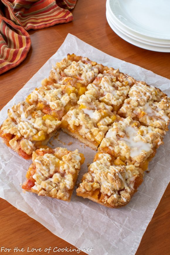 Fresh Peach Crumb Bars