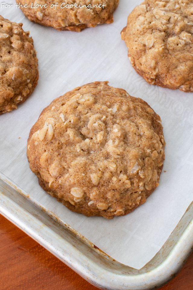 Brown Butter Oatmeal Cookies | For The Love Of Cooking