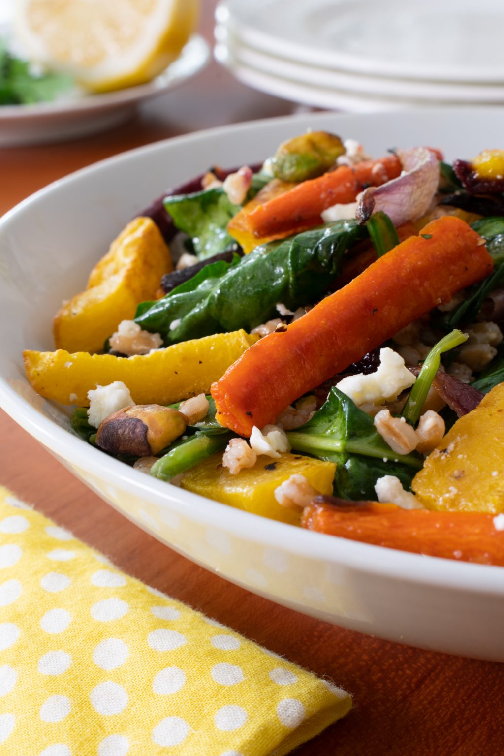 Warm Farro Salad with Roasted Root Vegetables For the Love of Cooking