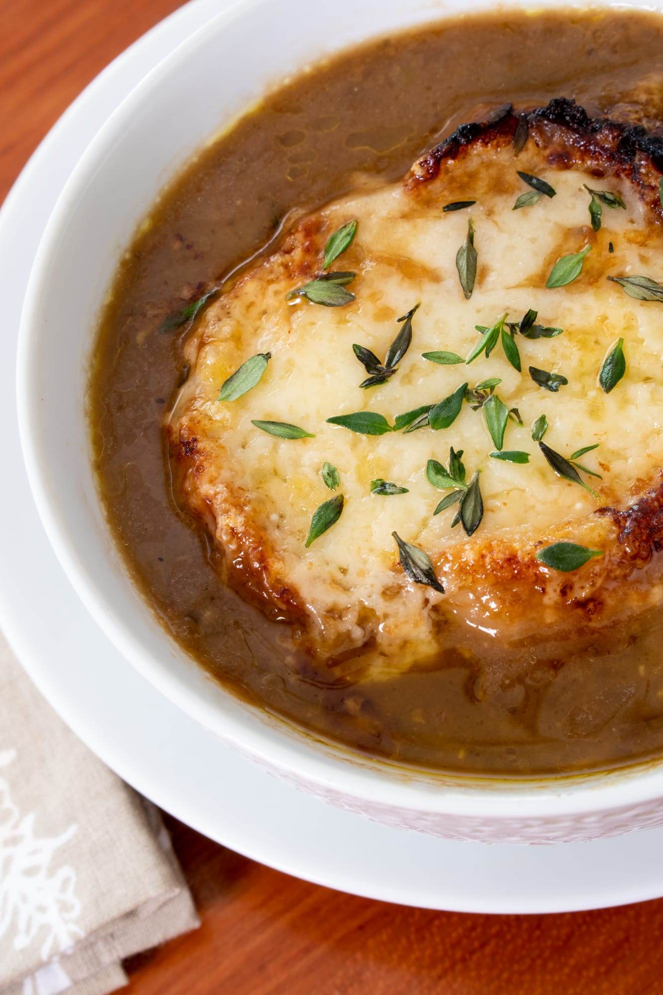 French Onion Soup with Roasted Poblano