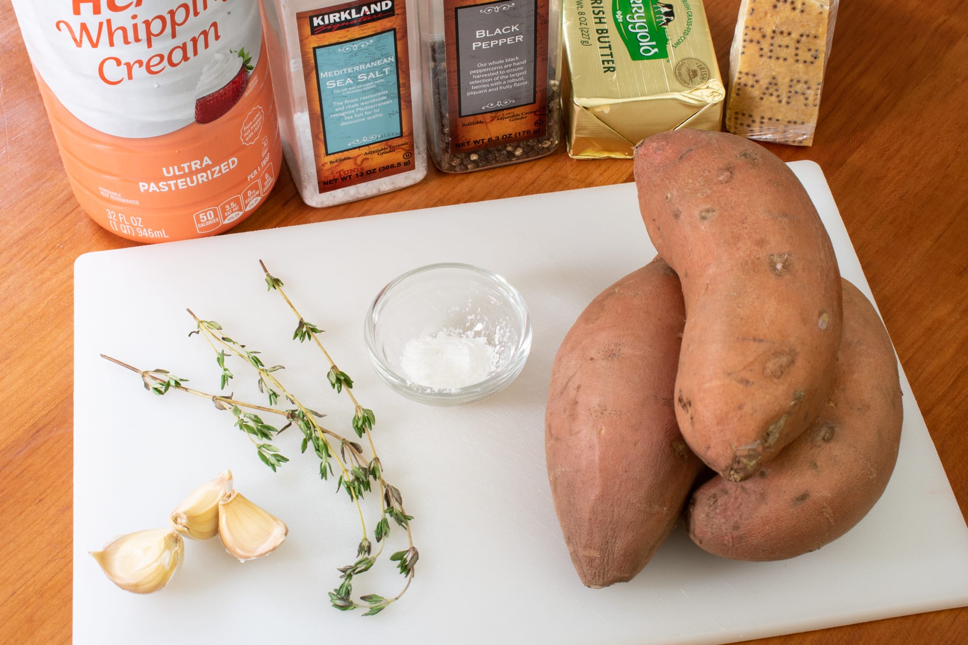 Garlic Butter Scalloped Sweet Potatoes