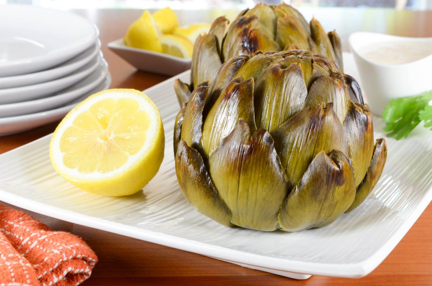 Whole Roasted Artichokes with Lemon-Garlic Aioli