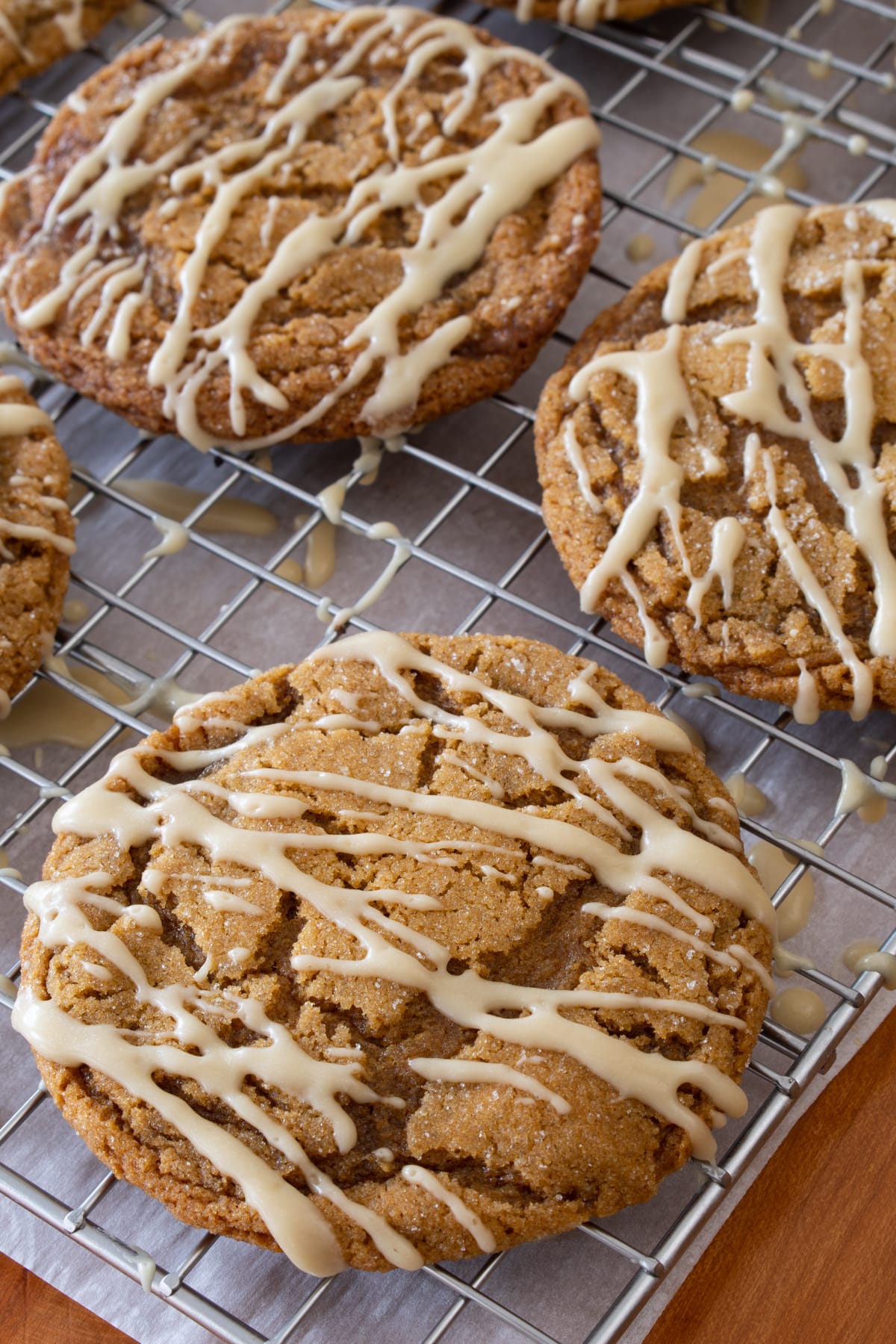 Maple-Glazed Soft Gingerbread Cookies