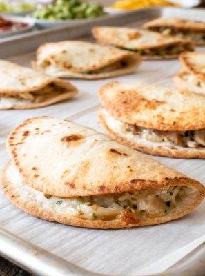 Mini Green Chile Chicken Quesadillas