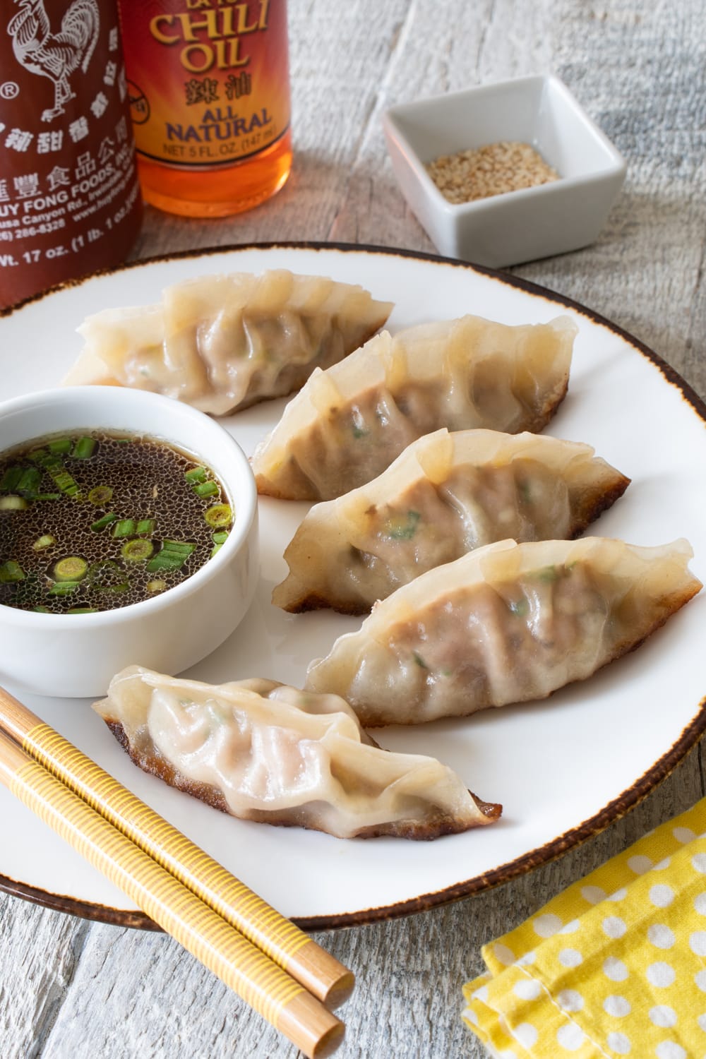 Pork and Water Chestnut Potstickers