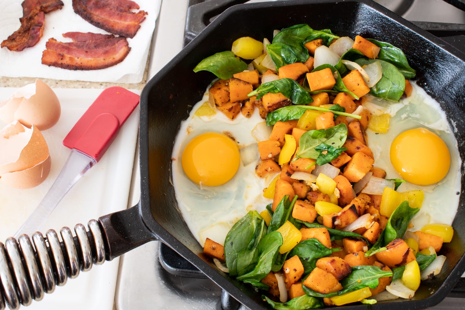 Sweet Potato Hash and Eggs