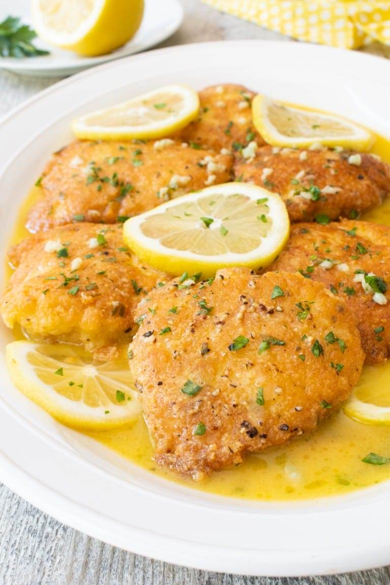 Parmesan Chicken With Lemon Butter Sauce For The Love Of Cooking