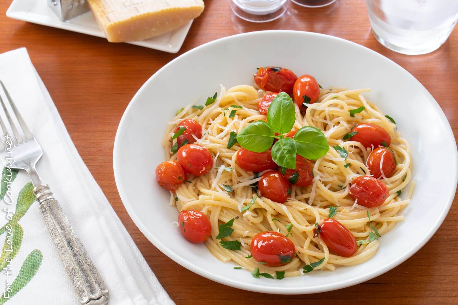 Garlic Butter and Burst Tomato Spaghetti with Fresh Herbs