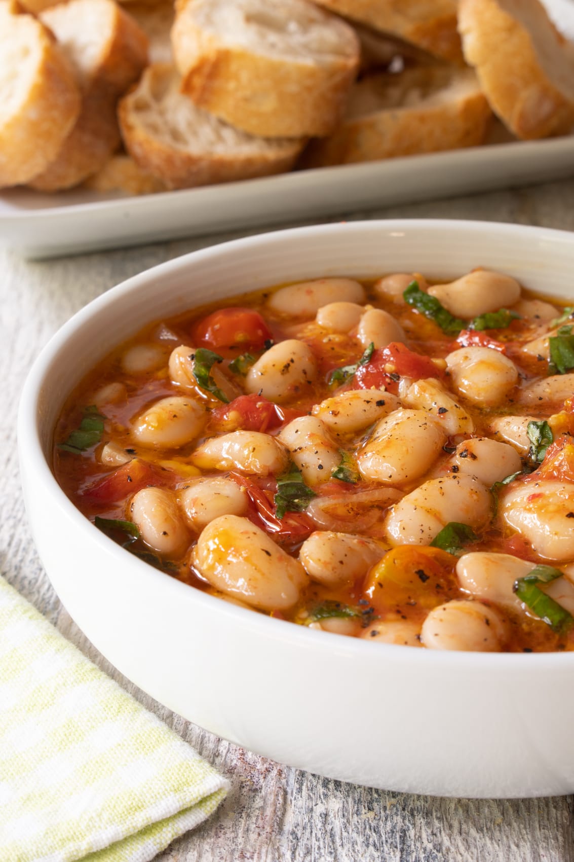 Roasted Tomatoes with White Beans