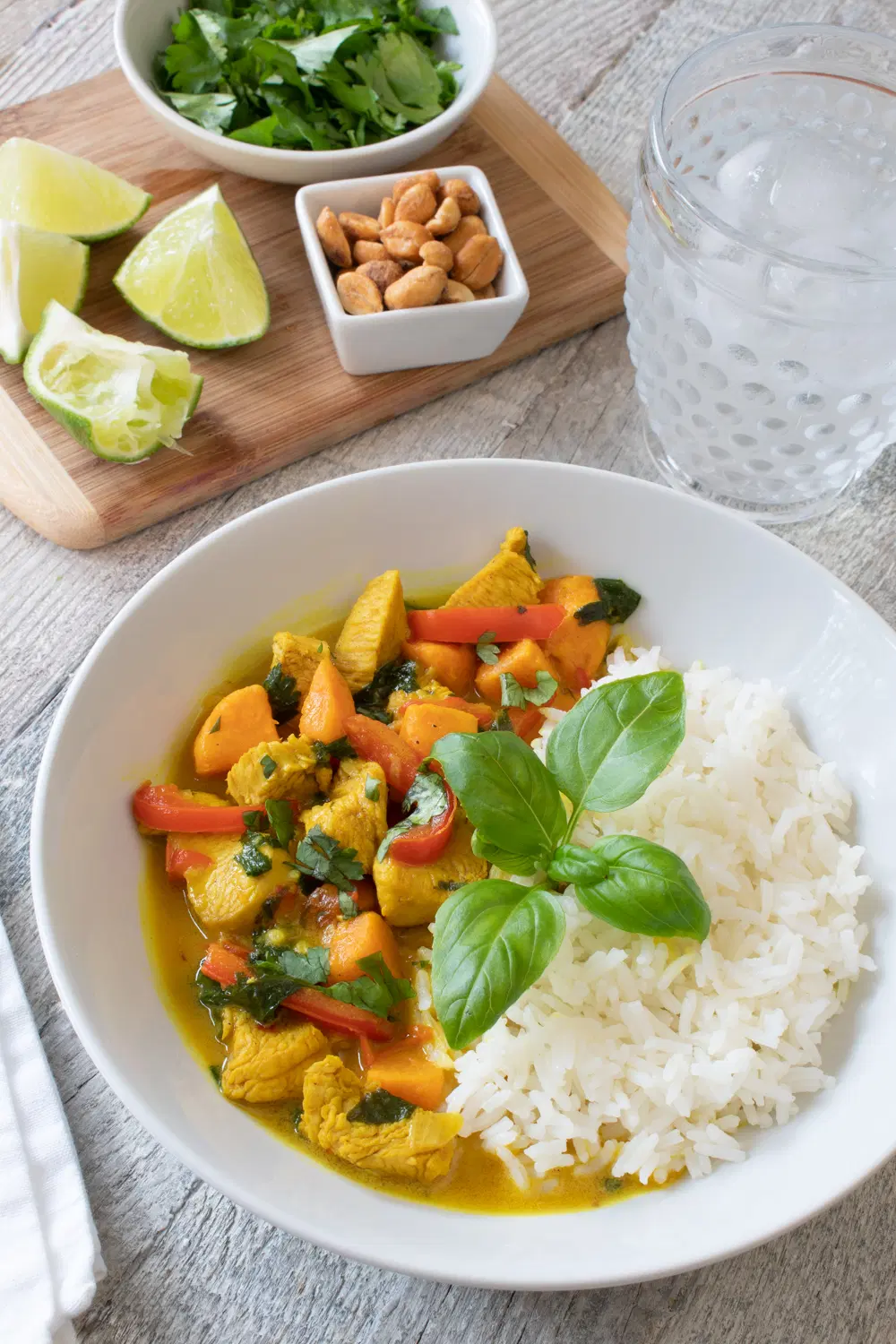 Coconut Milk Braised Chicken with Sweet Potatoes