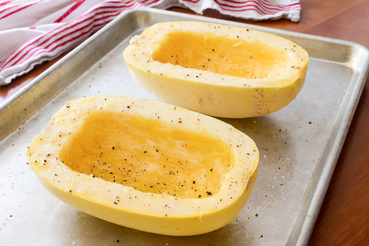 Roasted Spaghetti Squash with Browned Butter and Parmesan