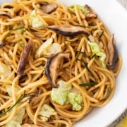 Stir-Fried Lo Mein With Charred Cabbage, Shiitake, and Chives