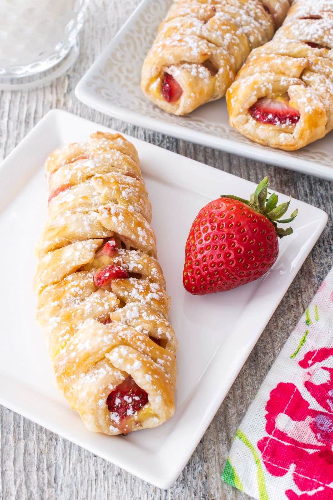 Mini Strawberry Puff Pastry Braids