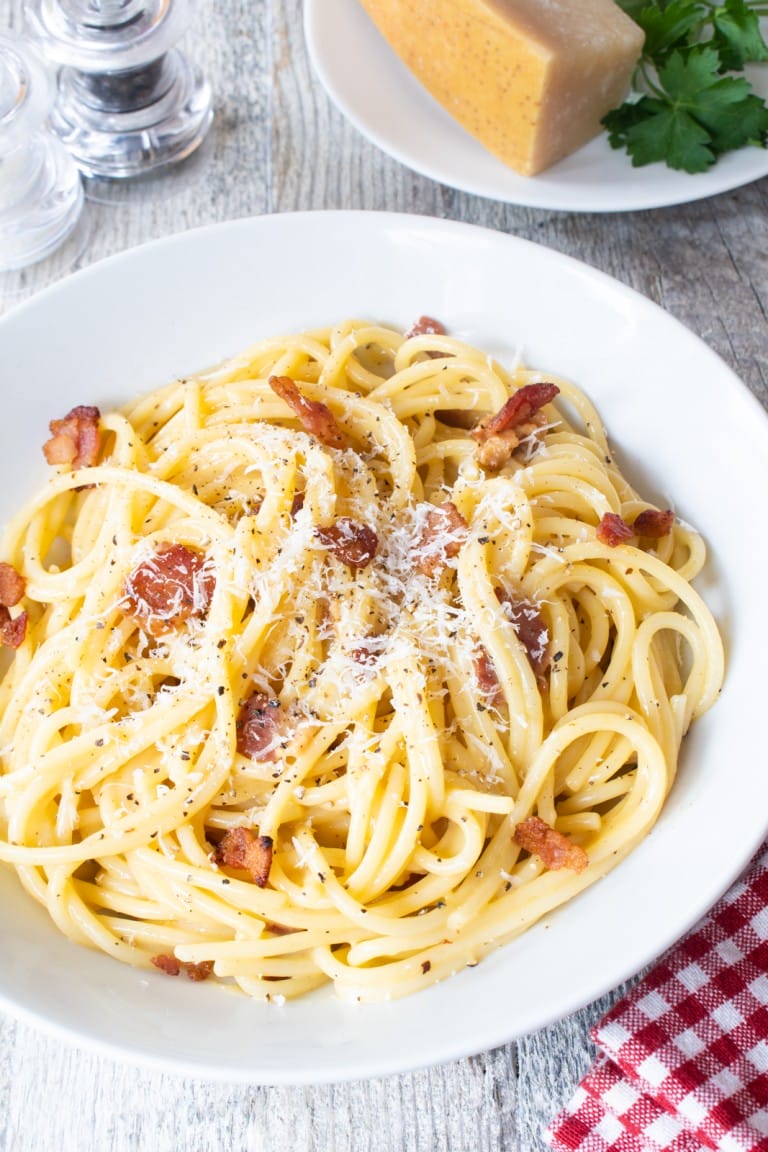 Simple Pasta Carbonara | For the Love of Cooking