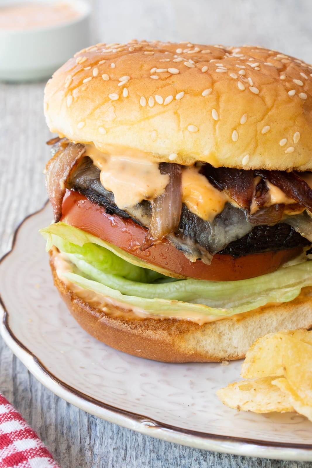 Swiss Portobello Mushroom Burgers