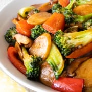 Stir Fried Vegetables and Rice Cakes