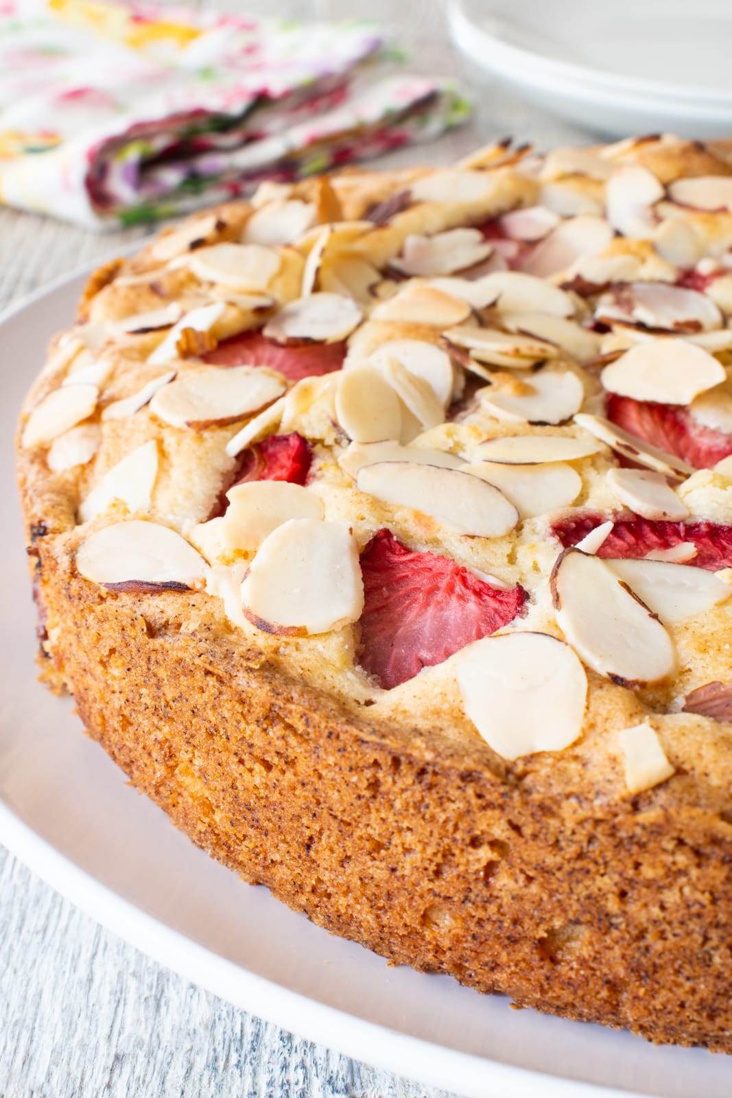 Strawberry Almond Tea Cake