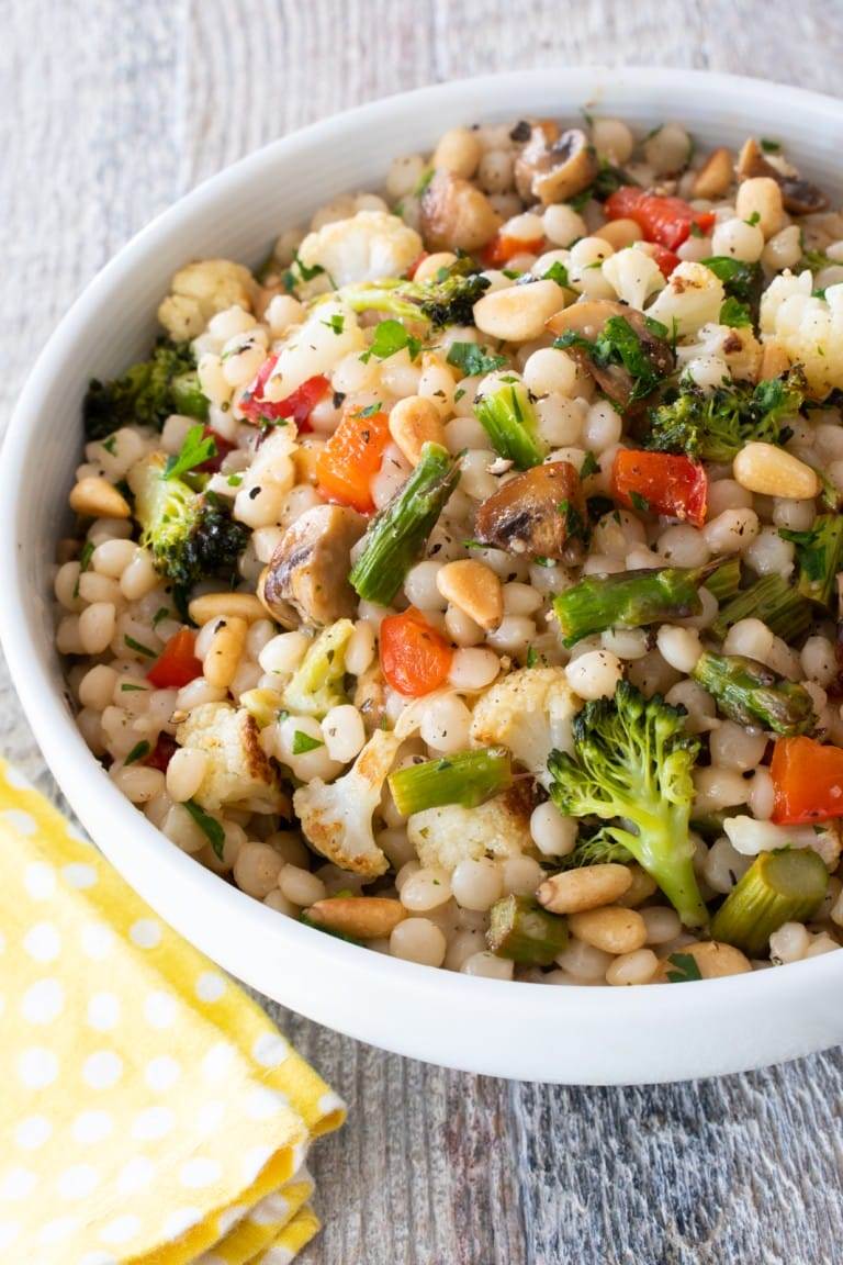 Pearl Couscous with Roasted Vegetables For the Love of Cooking