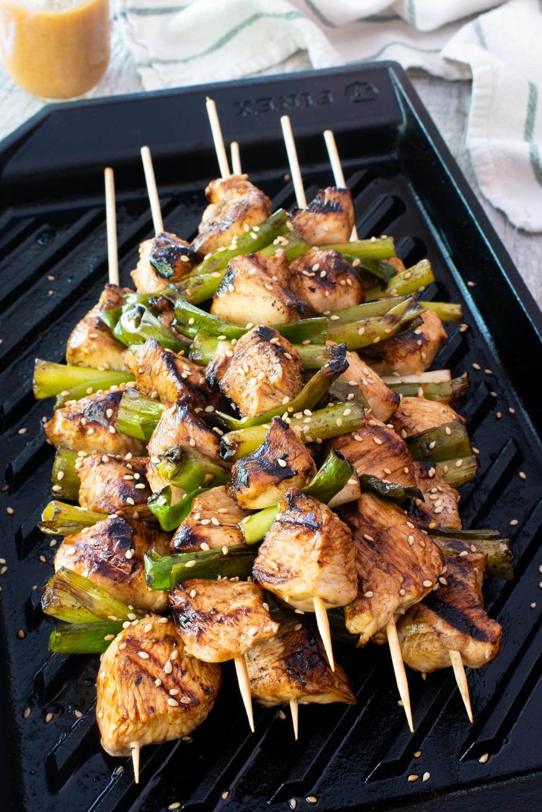 Asian Chicken and Scallion Skewers