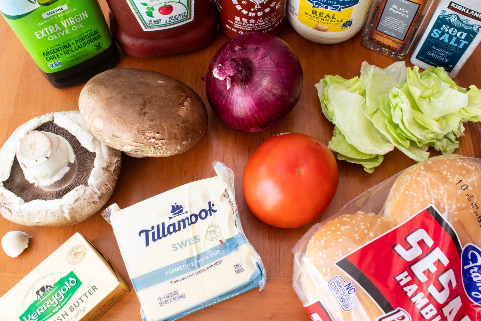 Swiss Portobello Mushroom Burgers