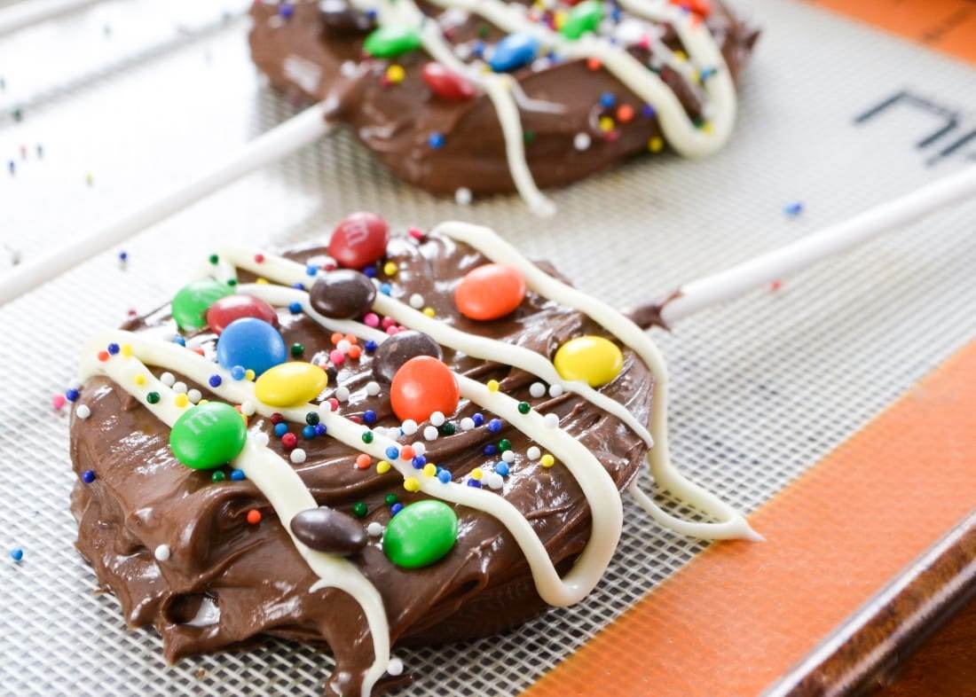 Chocolate Dipped Apple Pops