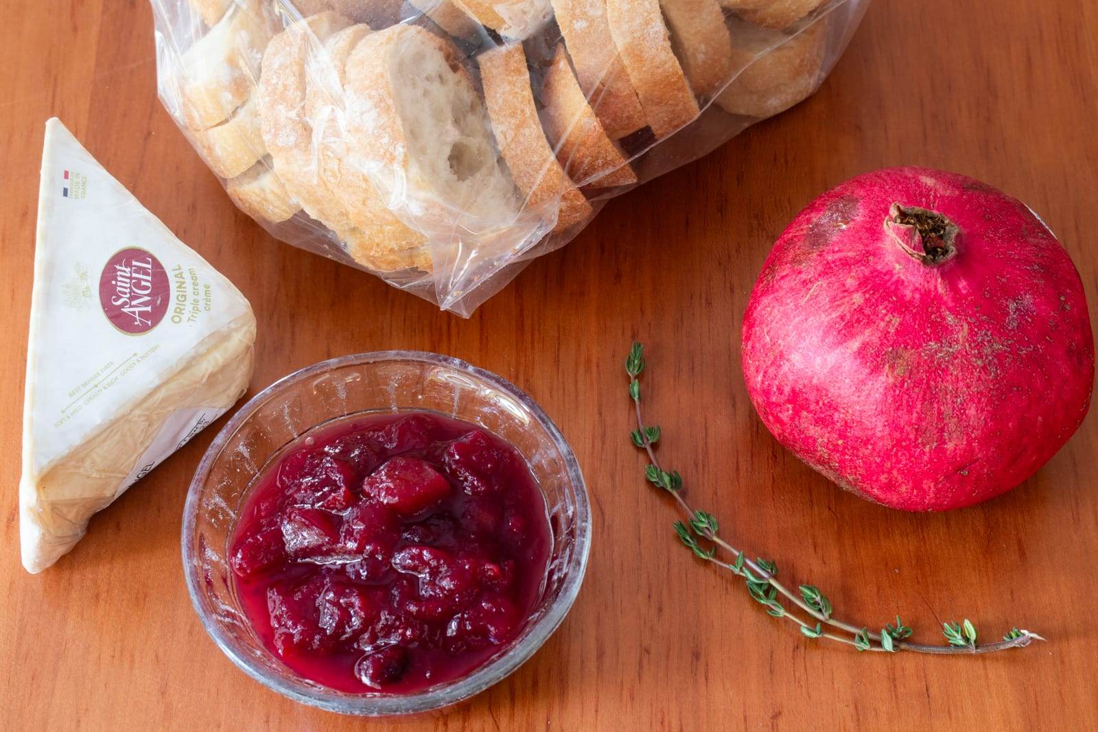 Cranberry Chutney and Brie Crostini