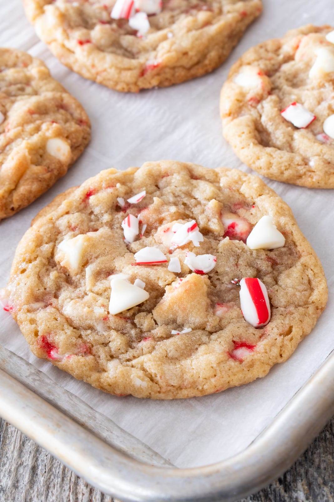 Peppermint White Chocolate Cookies